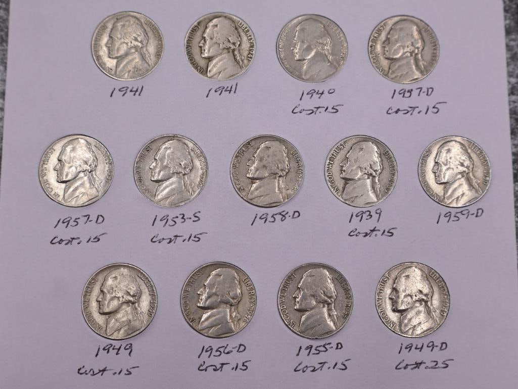 Four Coin Folders Full of Jefferson Nickels - 6