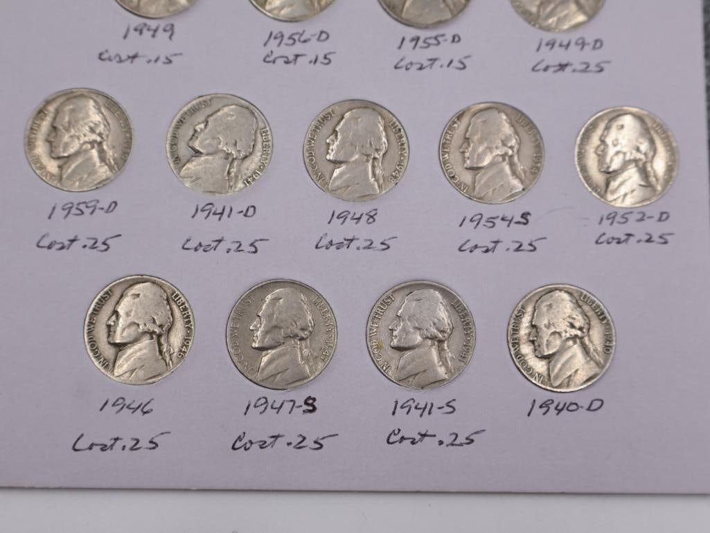 Four Coin Folders Full of Jefferson Nickels - 7