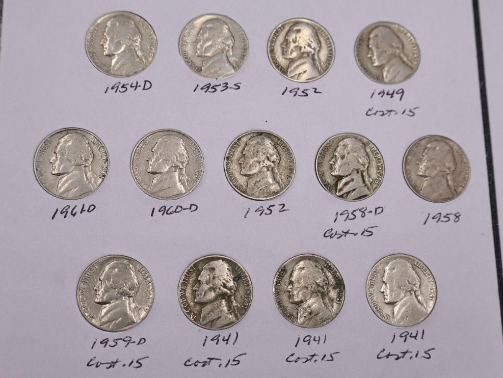Four Coin Folders Full of Jefferson Nickels - 8
