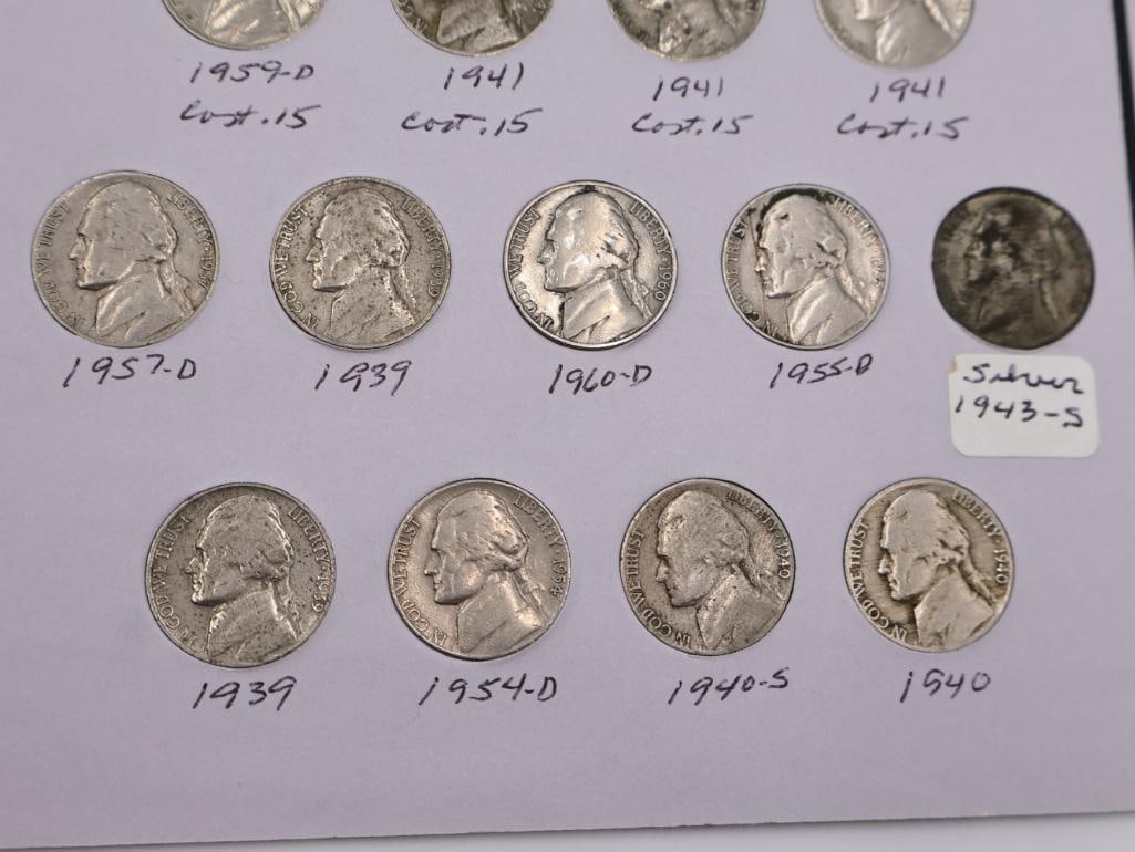 Four Coin Folders Full of Jefferson Nickels - 9