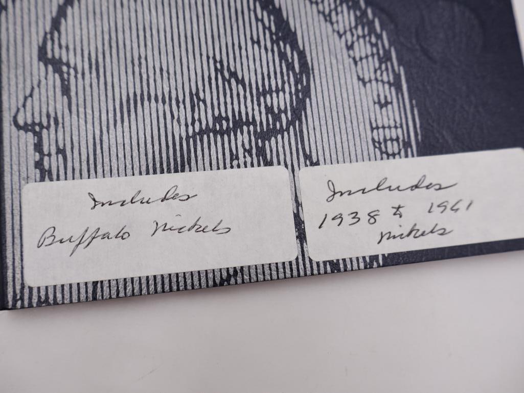 Two Jefferson Nickel Coin Folders, One with Old Buffalo Nickels - 11