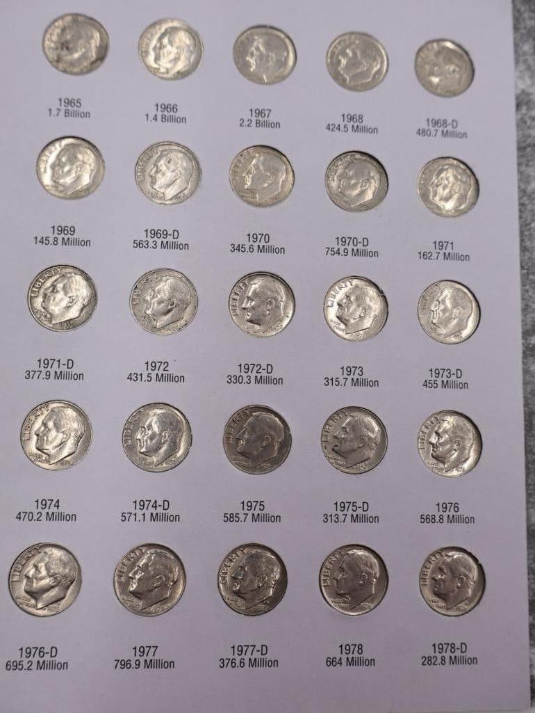 Three Roosevelt Dime Coin Folders - 14