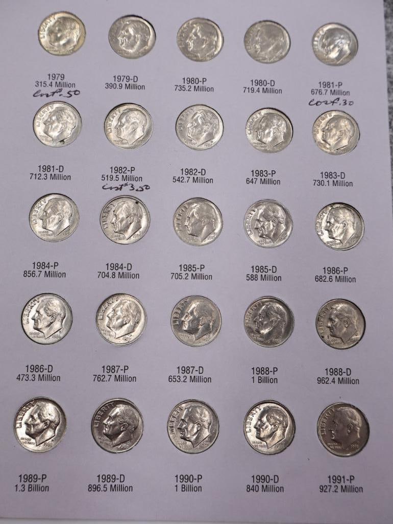 Three Roosevelt Dime Coin Folders - 5