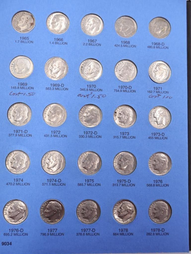 Three Roosevelt Dime Coin Folders - 9
