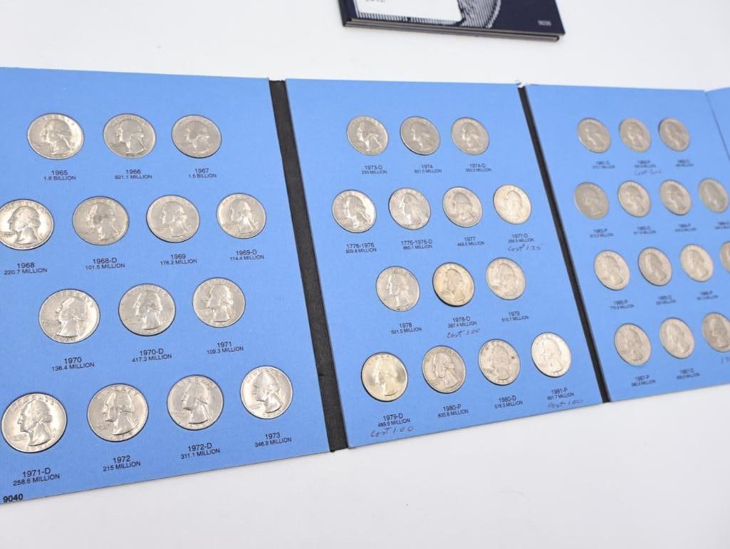 Four Coin Folders Full of Washington Quarters - 14