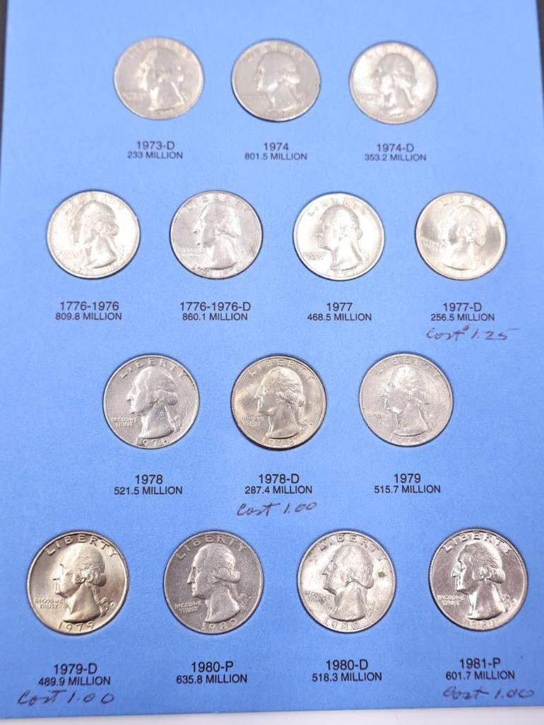Four Coin Folders Full of Washington Quarters - 16