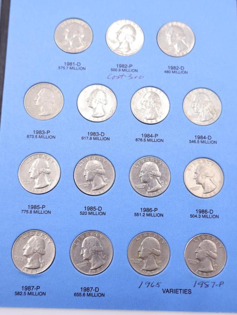 Four Coin Folders Full of Washington Quarters - 17