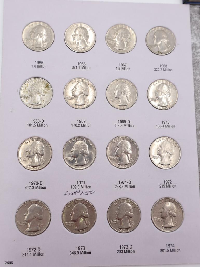Four Coin Folders Full of Washington Quarters - 4