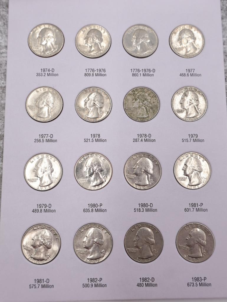 Four Coin Folders Full of Washington Quarters - 5