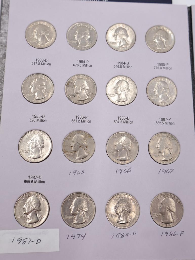 Four Coin Folders Full of Washington Quarters - 6