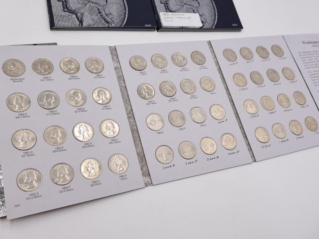 Four Coin Folders Full of Washington Quarters - 9