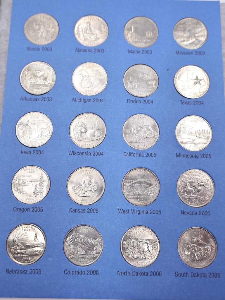 Three Statehood Quarter Coin Folders - 10