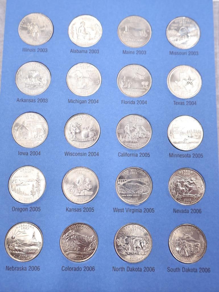 Three Statehood Quarter Coin Folders - 16