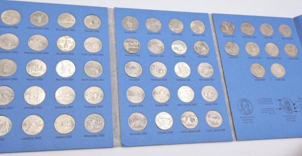 Three Statehood Quarter Coin Folders - 8