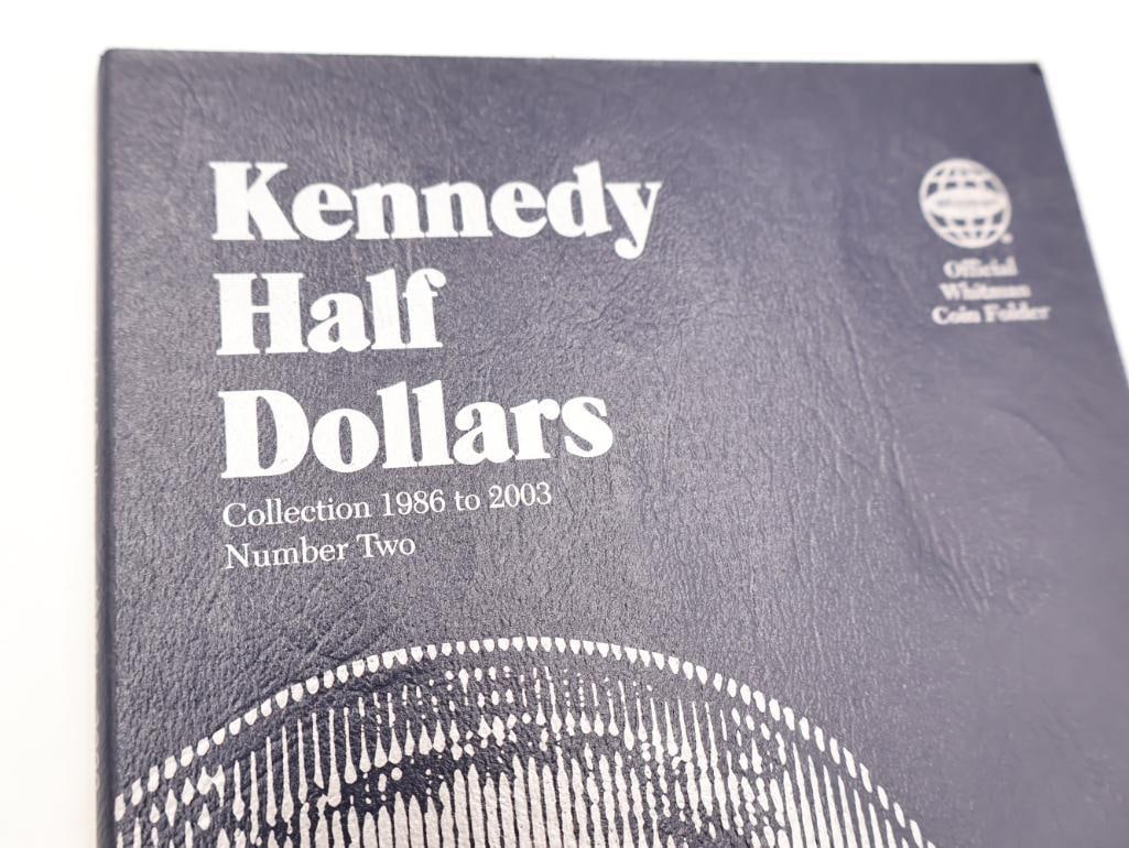 Three Kennedy Half Dollar Coin Folders, Including Some Silver - 13