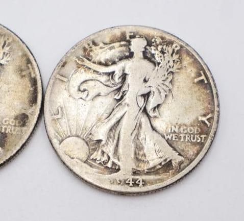 Four Silver Content US Coins - 3