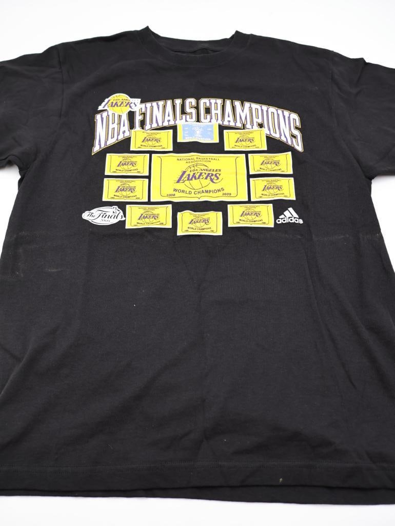 Vintage Lakers Warm Up Shirt and Two Championship Shirts - 8