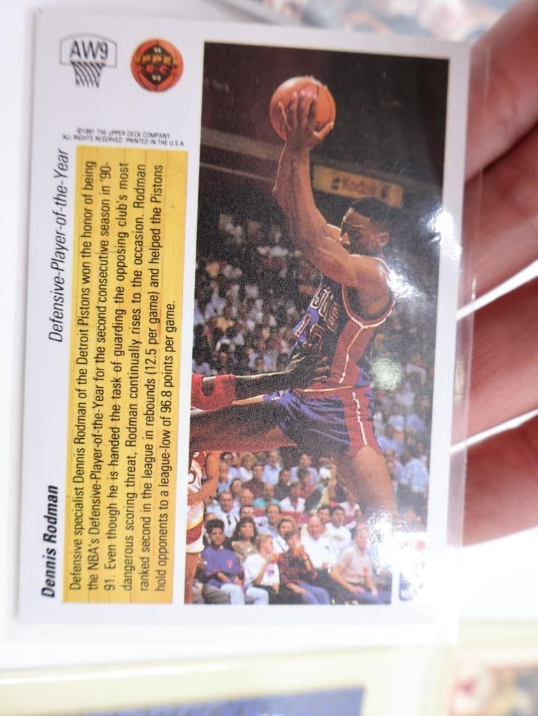 Nine Collectable NBA Sports Cards - 7