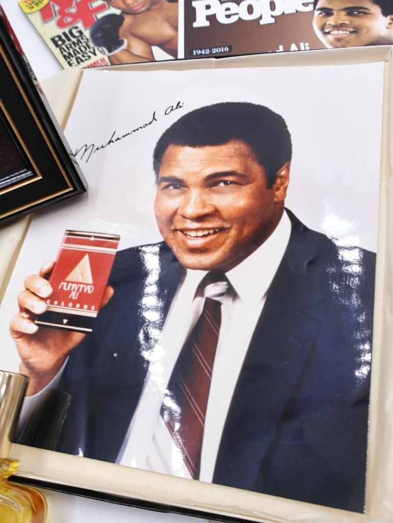 Muhammead Ali Signed Cologne and Memorabilia - 6