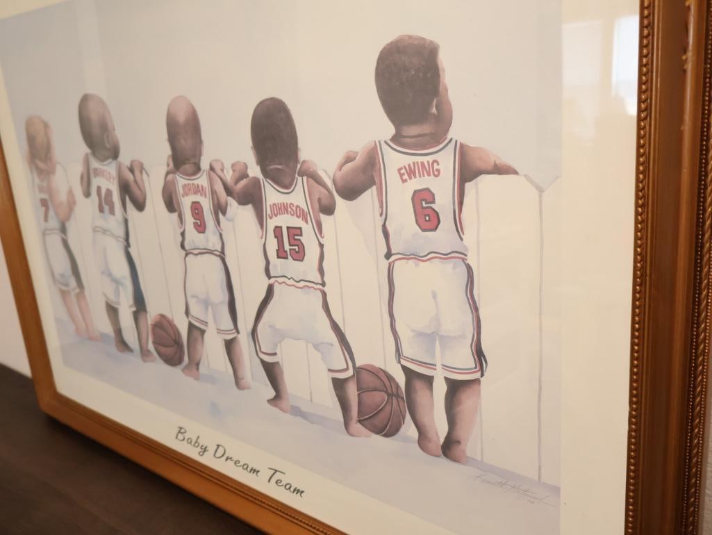 Large 'Baby Dream Team' Framed Print - 3