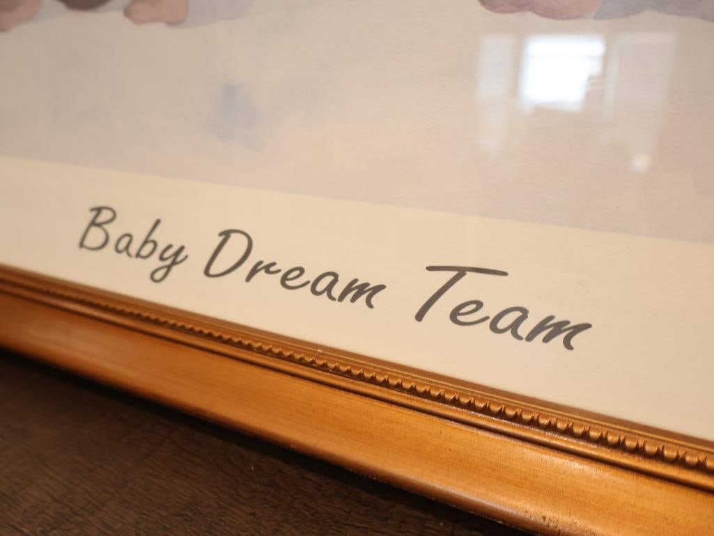 Large 'Baby Dream Team' Framed Print - 5