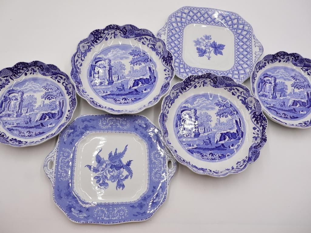 Collection of Spode Blue Transferware Dishes (1 of 13)