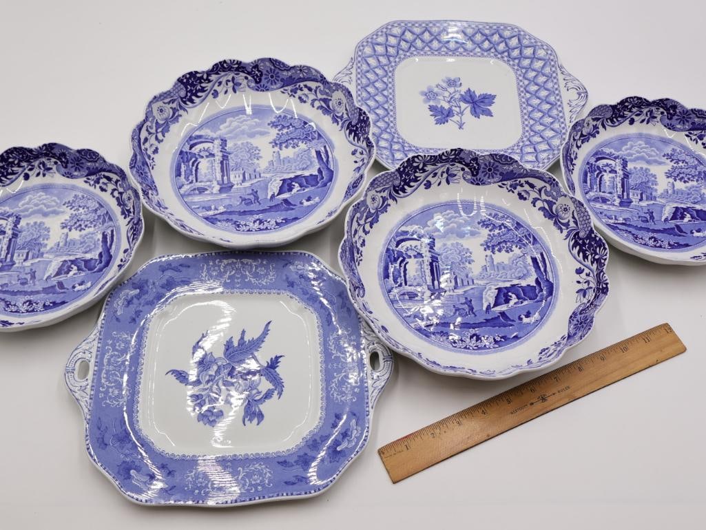 Collection of Spode Blue Transferware Dishes - 4