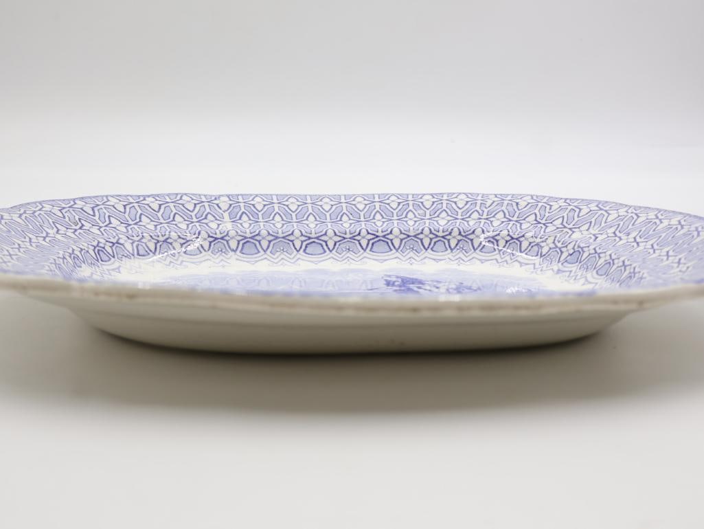 Antique Blue Transferware Platter - 3