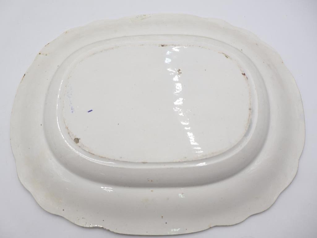 Antique Blue Transferware Platter - 6