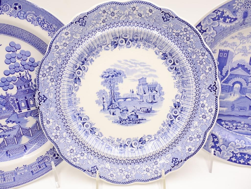 Various Spode Blue Transferware Plates - 13