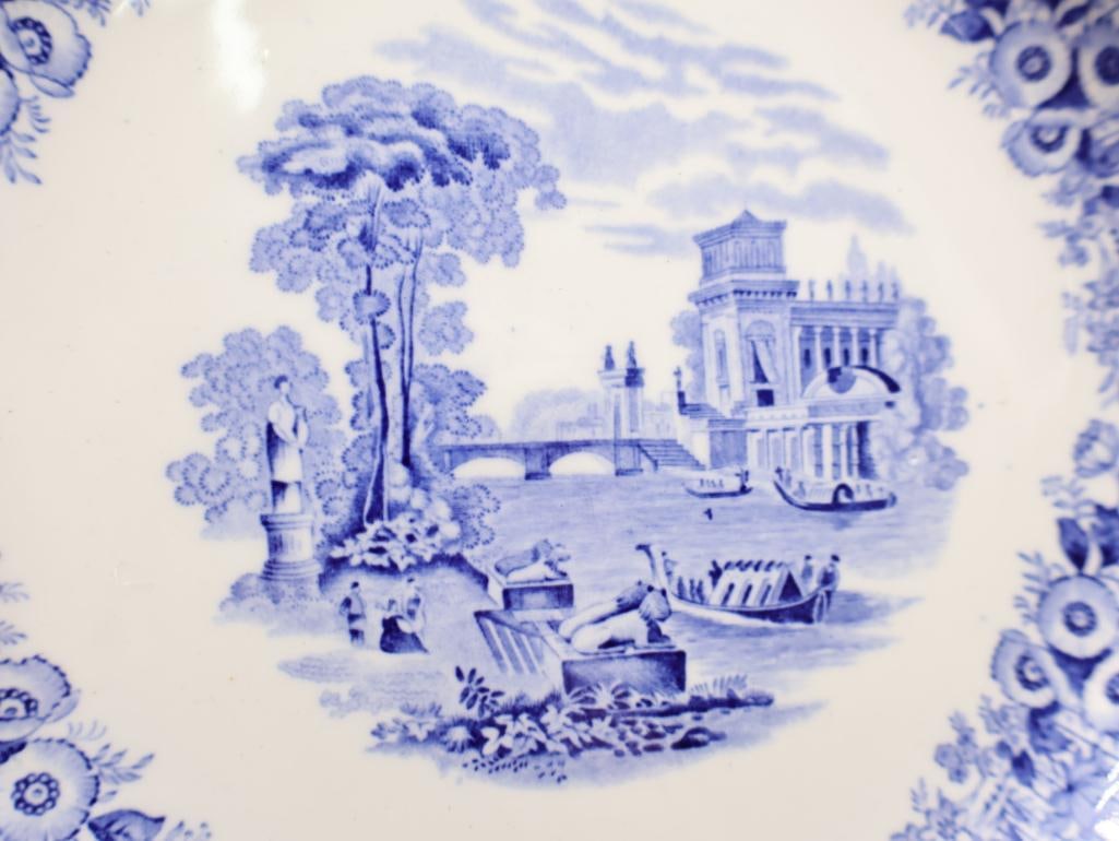 Various Spode Blue Transferware Plates - 14
