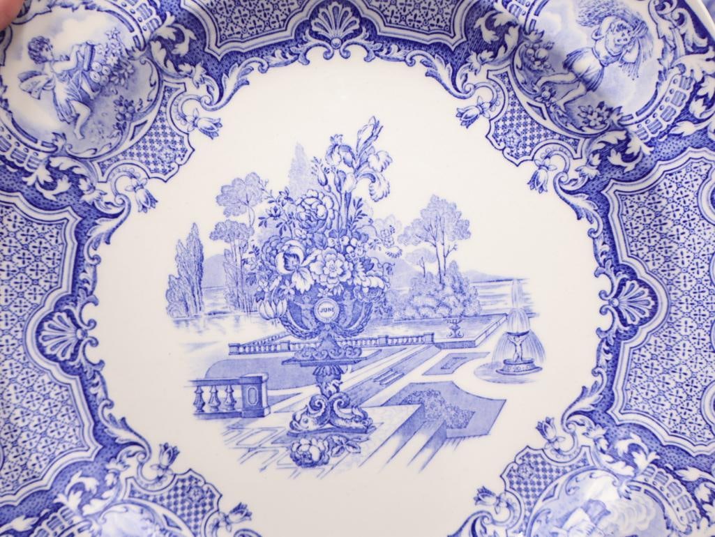 Various Spode Blue Transferware Plates - 3
