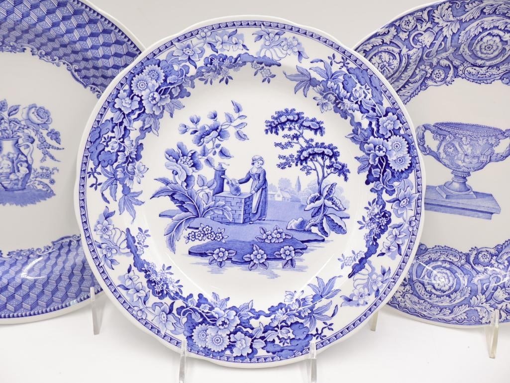Various Spode Blue Transferware Plate Pairs and More - 11