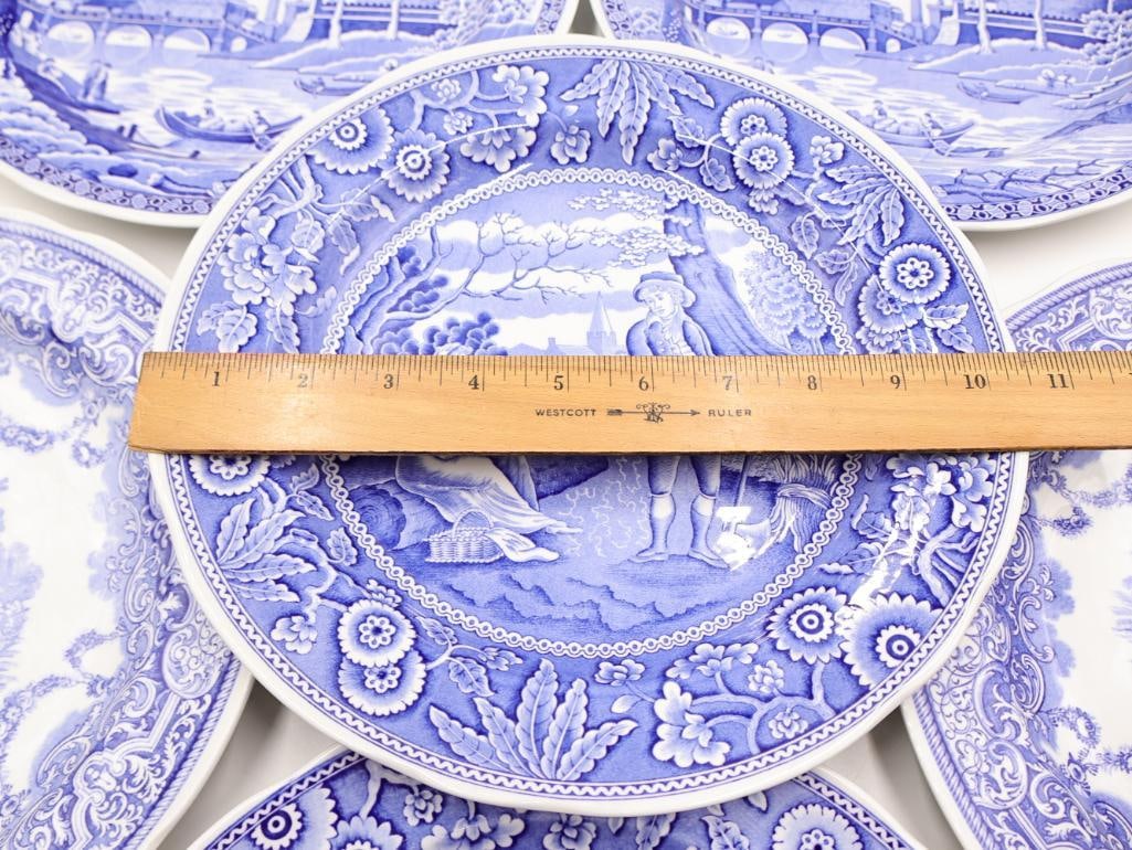 Various Spode Blue Transferware Plate Pairs and More - 2