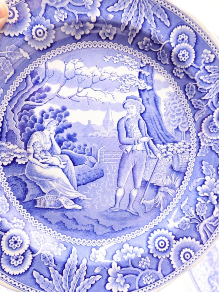 Various Spode Blue Transferware Plate Pairs and More - 3