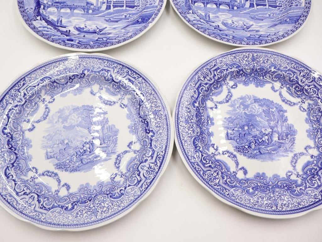 Various Spode Blue Transferware Plate Pairs and More - 6