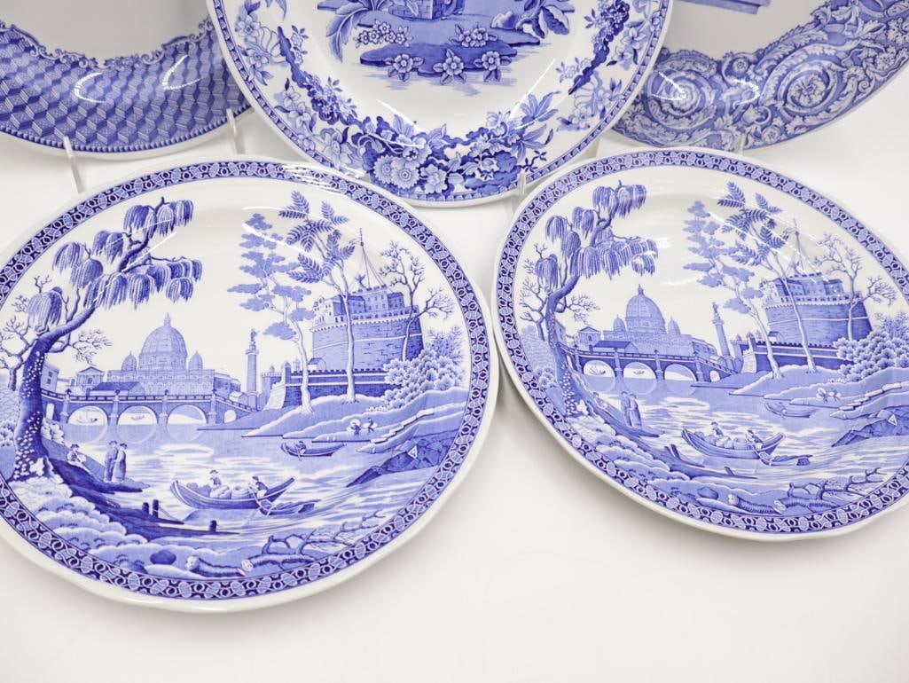 Various Spode Blue Transferware Plate Pairs and More - 9