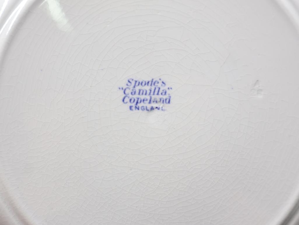 Set of Spode Blue Transferware Camilla Plates - 10