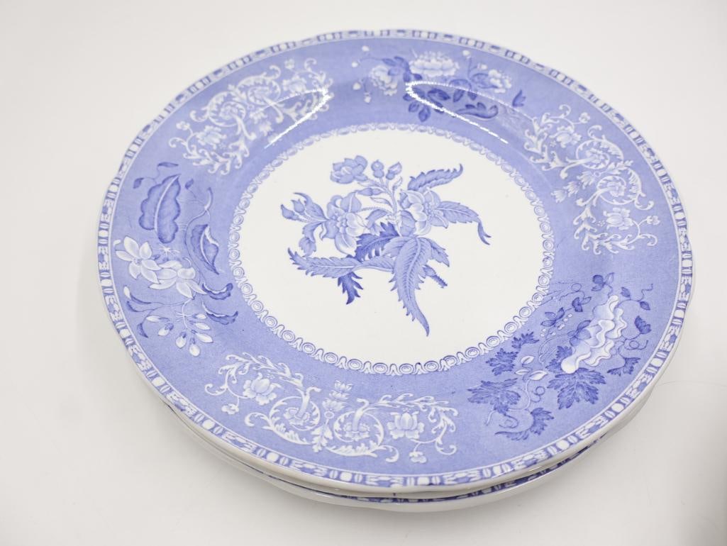 Set of Spode Blue Transferware Camilla Plates - 11