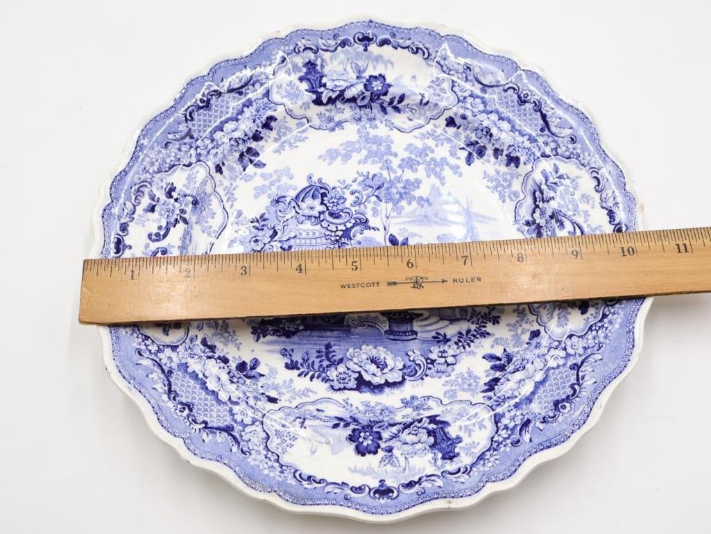 Two Antique Blue Transferware Plates - 2