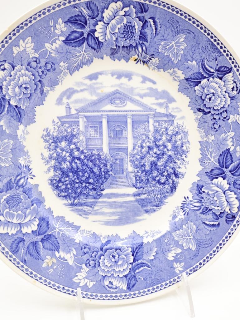 Two Antique Blue Transferware Plates - 6