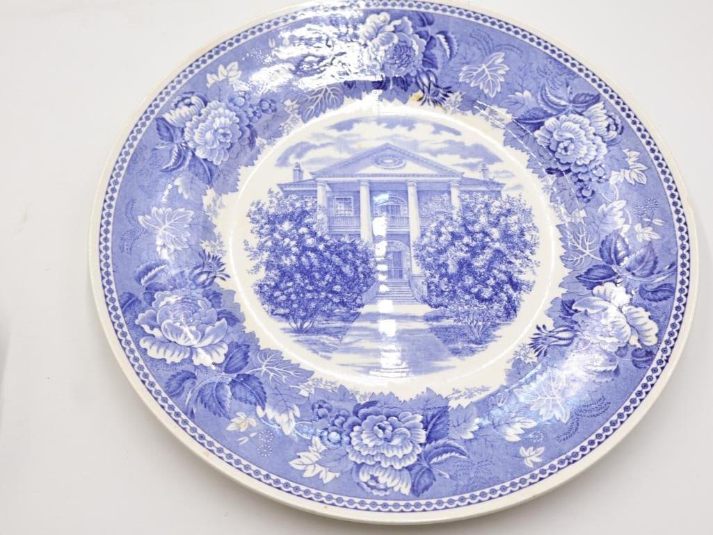 Two Antique Blue Transferware Plates - 7
