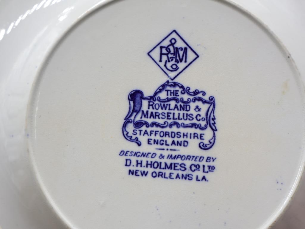 Various Blue Transferware Dishes and Souvenir - 10