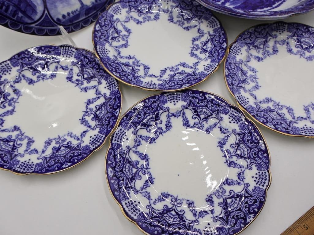 Various Blue Transferware Dishes and Souvenir - 3