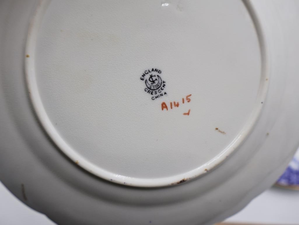 Various Blue Transferware Dishes and Souvenir - 4