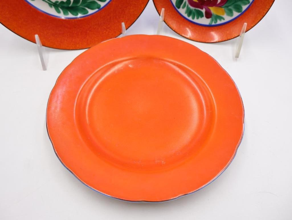 Collection of Vintage Orange and Blue Dishes - 11