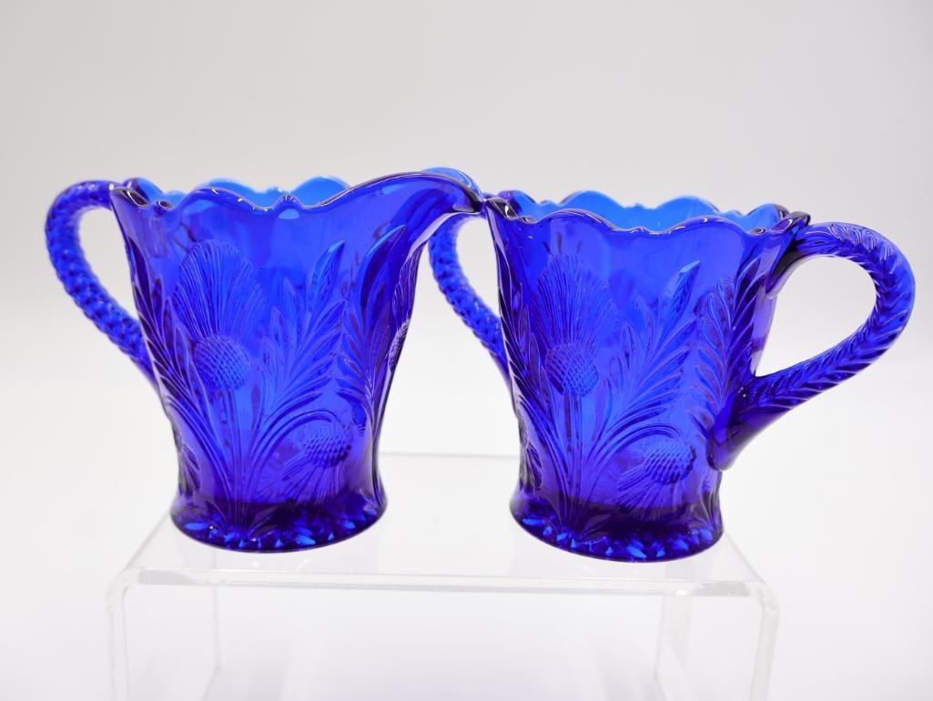 Collection of Vintage Orange and Blue Dishes - 16