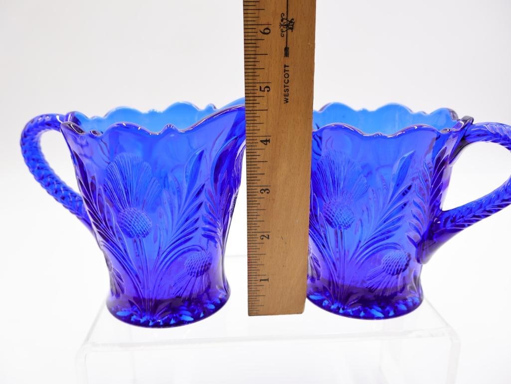 Collection of Vintage Orange and Blue Dishes - 17