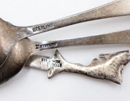 Collection of Sterling Silver Souvenir Spoons - 12