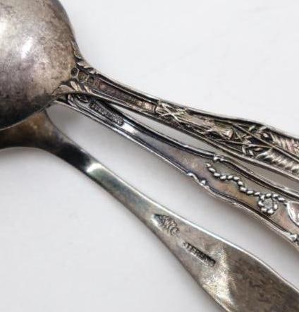 Collection of Sterling Silver Souvenir Spoons - 13